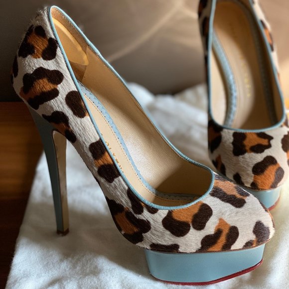 Blonde Leopard Charlotte Olympia Platforms - Picture 1 of 5
